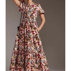 Anthropologie Somerset Maxi Dress - pink/floral - Size Small